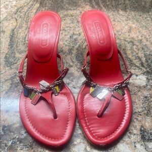 Coach Women's Red Sandals
